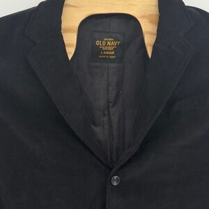 Old Navy Mens Black Corduroy Blazer Jacket Large Holiday 2007 527273 DW3EK